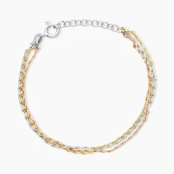 Bracelet Ylsa Argent Tricolore