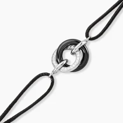 Bracelet You&me Argent Blanc Céramique Et Oxyde De Zirconium
