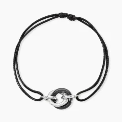Bracelet You&me Argent Blanc Céramique Et Oxyde De Zirconium