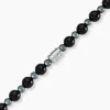 Bracelet Younes Acier Argenté Agate Hématite