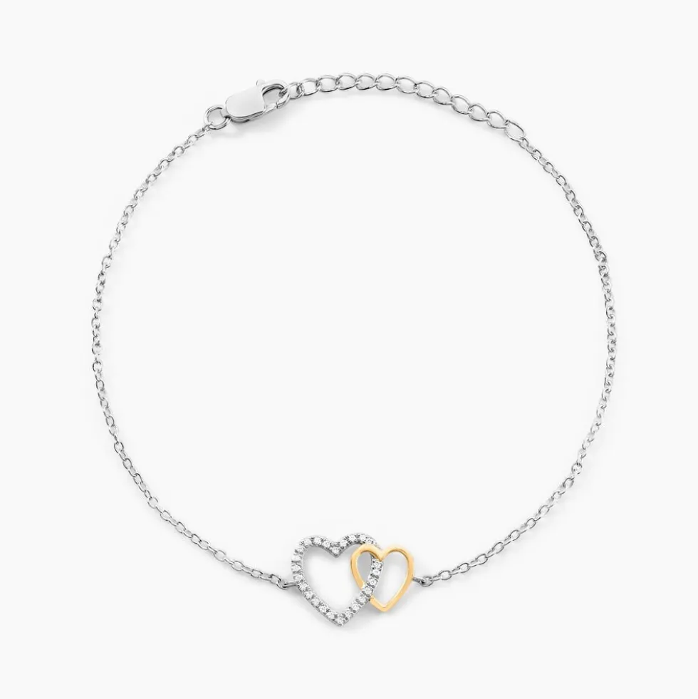 Bracelet Ysma Or Jaune Argent Blanc Oxyde De Zirconium