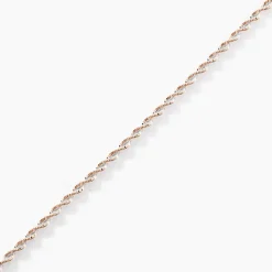Bracelet Abie Torsade Argent Bicolore