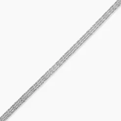 Bracelet Abie Torsade Argent Blanc