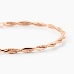 Bracelet Abie Torsade Argent Rose