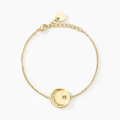 Bracelet Acier Doré Cristal