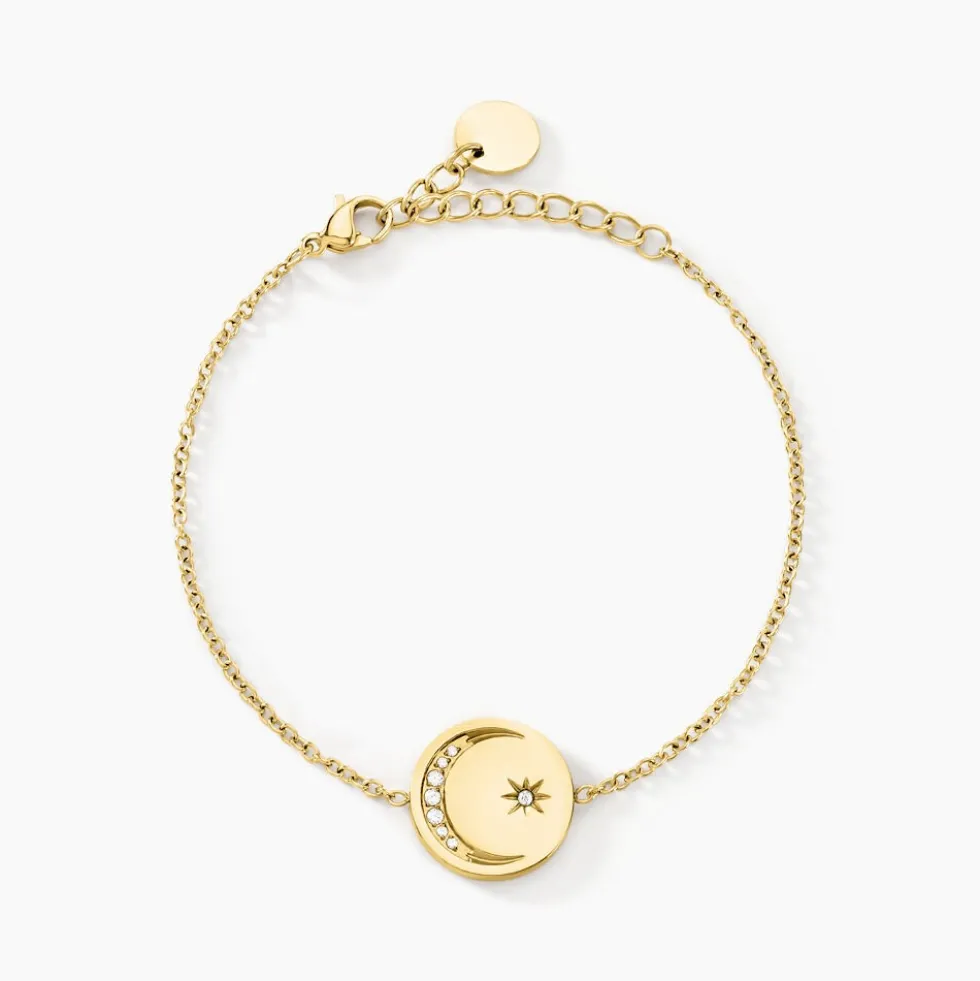 Bracelet Acier Doré Cristal