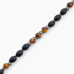 Bracelet Adiel Acier Blanc Onyx Labradorite