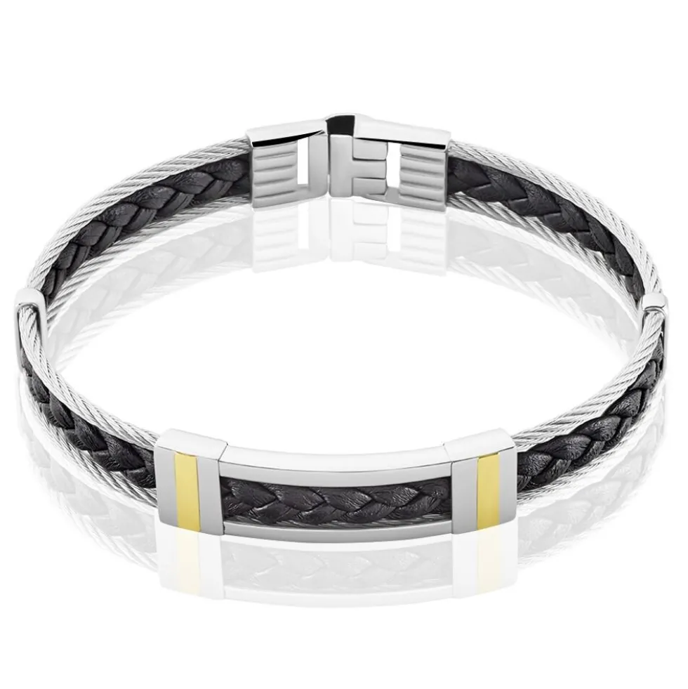 Bracelet Aichatou Or Acier Blanc