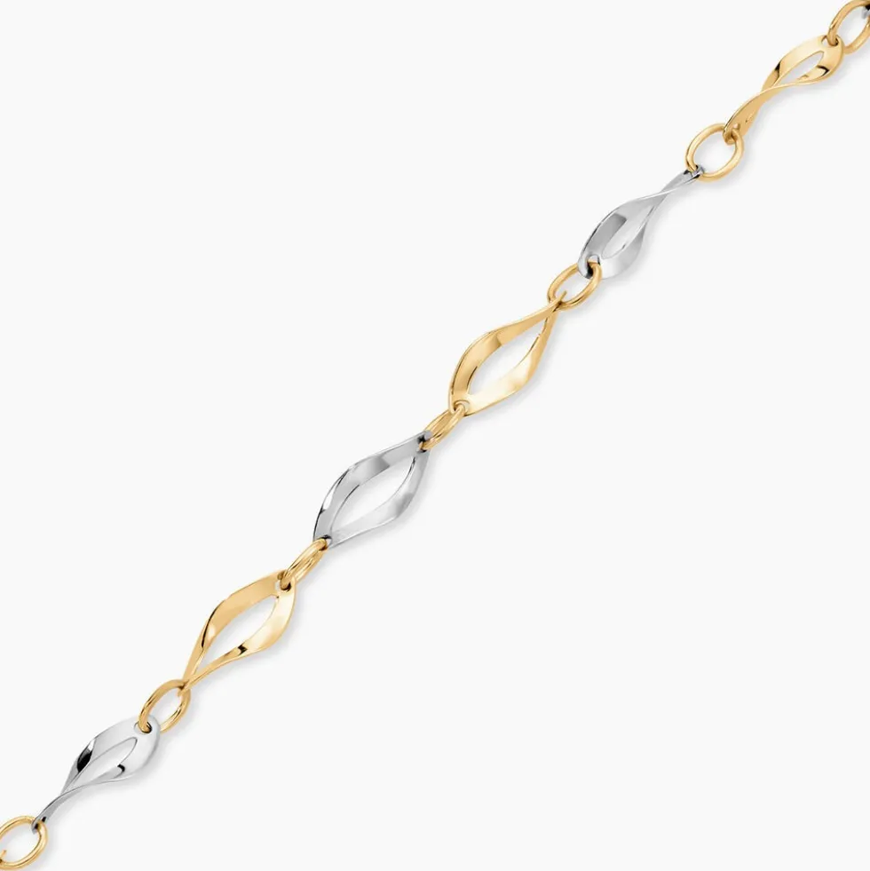 Bracelet Alejo Maille Fantaisie Or Bicolore