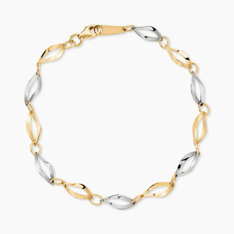 Bracelet Alejo Maille Fantaisie Or Bicolore
