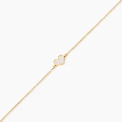 Bracelet Amaryllis Coeur Or Jaune Nacre