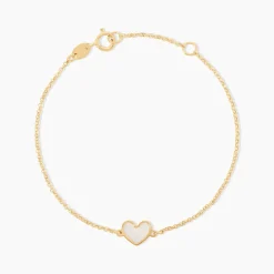 Bracelet Amaryllis Coeur Or Jaune Nacre