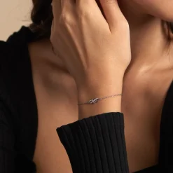 Bracelet Amuri Argent Bicolore Oxyde De Zirconium