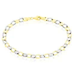 Bracelet Andrej Maille Fantaisie Or Bicolore