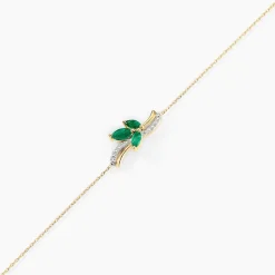 Bracelet Angie Or Jaune Emeraude Diamant