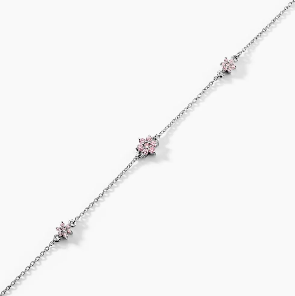 Bracelet Argent Blanc Blossom Bash Oxyde De Zirconium