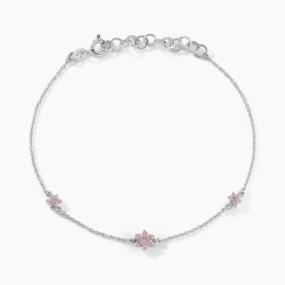 Bracelet Argent Blanc Blossom Bash Oxyde De Zirconium