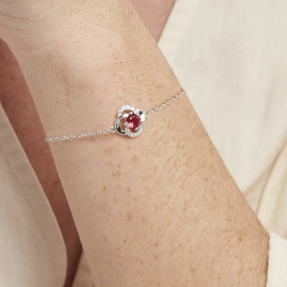 Bracelet Argent Blanc Clover Verre Oxydes De Zirconium