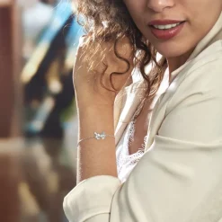 Bracelet Argent Blanc Liseron
