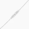 Bracelet Argent Blanc Precieux Flocon Oxyde De Zirconium