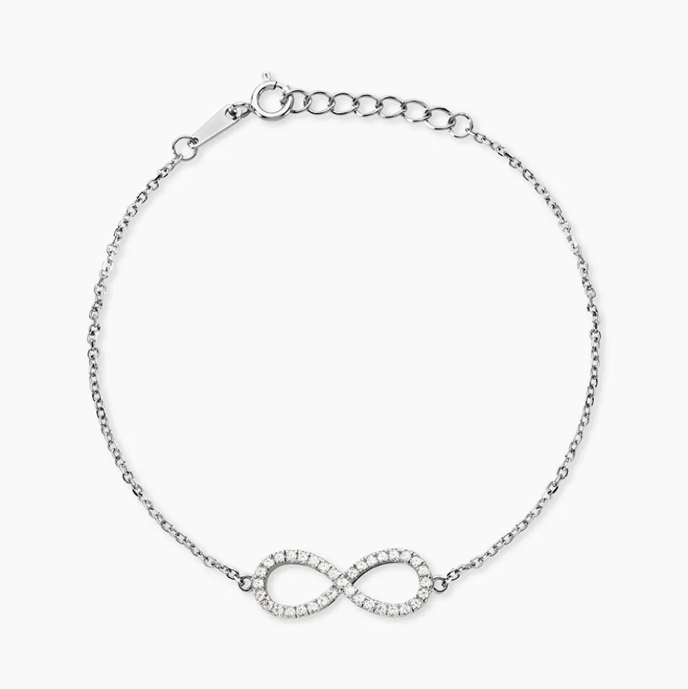 Bracelet Argent Blanc Rowan Oxyde De Zirconium
