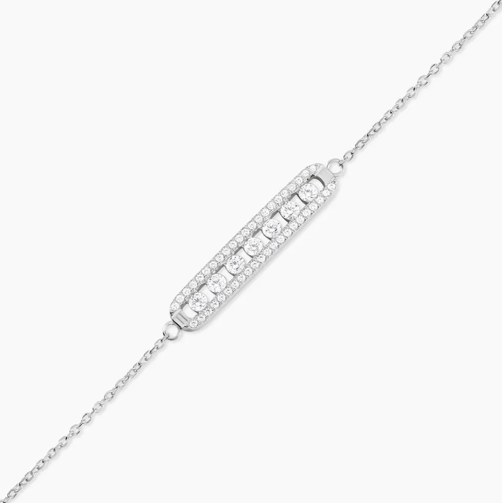 Bracelet Argent Blanc Soha Oxyde De Zirconium