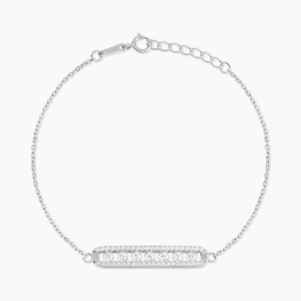 Bracelet Argent Blanc Soha Oxyde De Zirconium