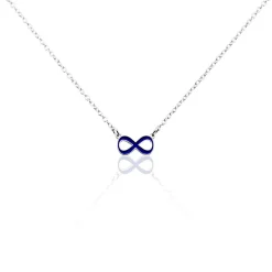 Bracelet Argent Lamier Email Bleu