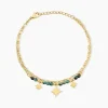 Bracelet Athena Acier Doré Jaspe Africain