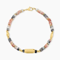 Bracelet Athena Acier Jaune Pierre De Synthese