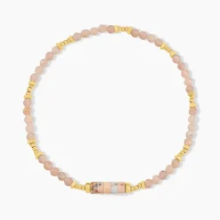 Bracelet Athena Acier Jaune Pierre De Synthese Turquoise