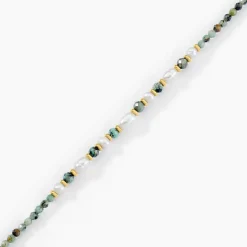 Bracelet Athena Acier Jaune Turquoise