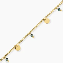 Bracelet Athena Acier Jaune Turquoise