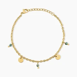 Bracelet Athena Acier Jaune Turquoise