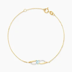 Bracelet Azubah Or Jaune Topaze Oxyde De Zirconium
