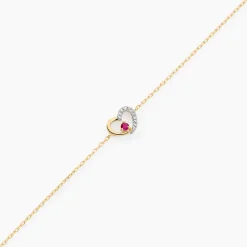 Bracelet Bengta Or Jaune Rubis Diamant