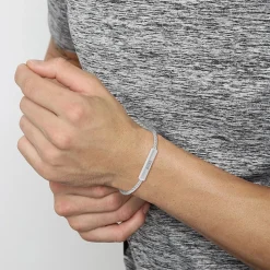 Bracelet Boss Alek Acier Blanc