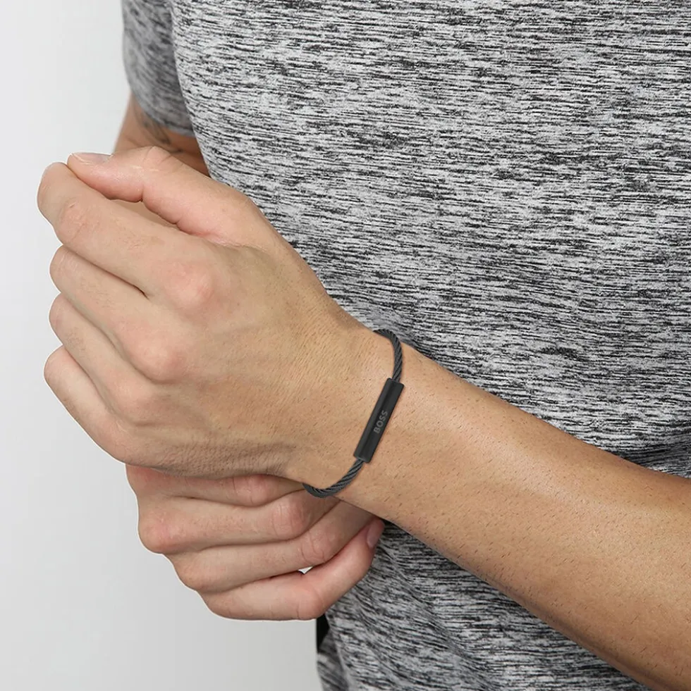 Bracelet Boss Alek Acier Noir