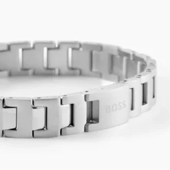 Bracelet Boss Candor Acier Blanc