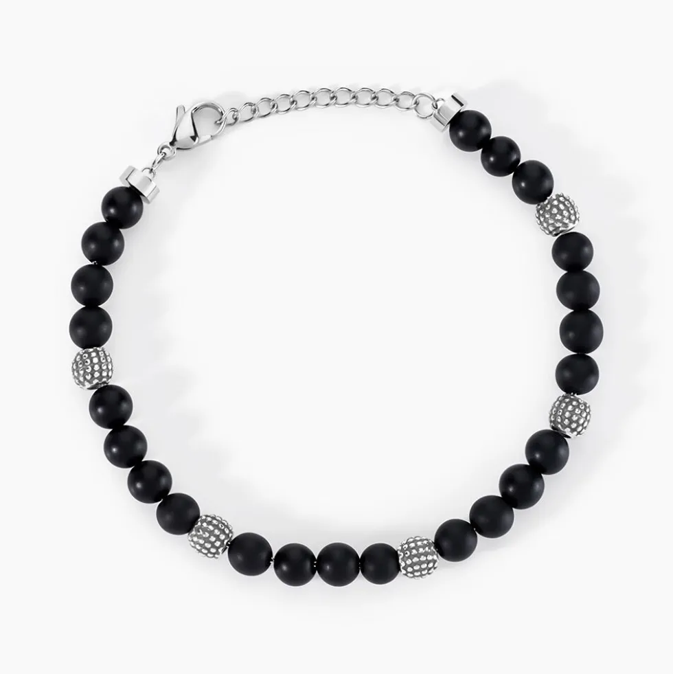 Bracelet Boules Acier Gris Laloun