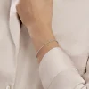 Bracelet Cacilda Maille Corde Argent Blanc