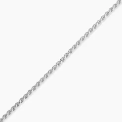 Bracelet Cacilda Maille Corde Argent Blanc