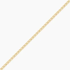 Bracelet Capucin Or Jaune Maille Marine Plate