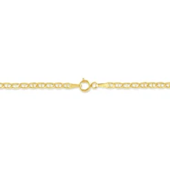 Bracelet Capucin Or Jaune Maille Marine Plate