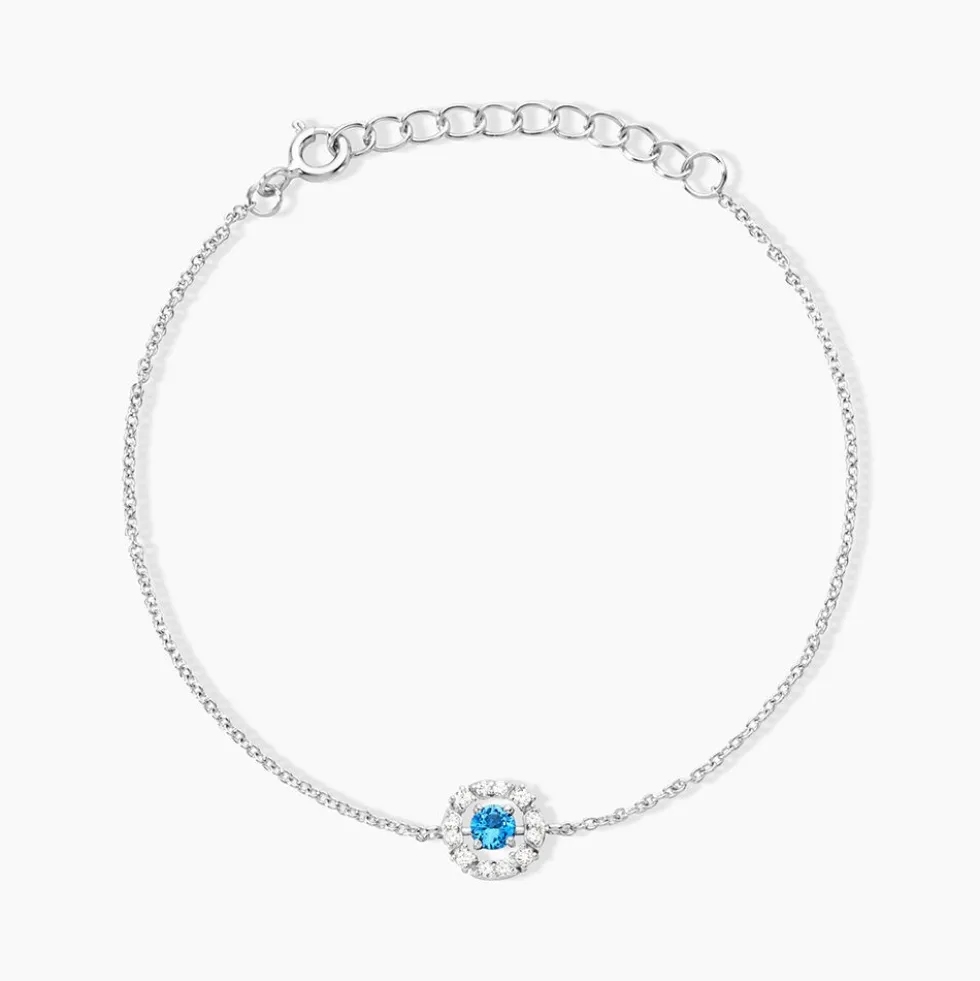 Bracelet Carren Argent Blanc Oxyde De Zirconium