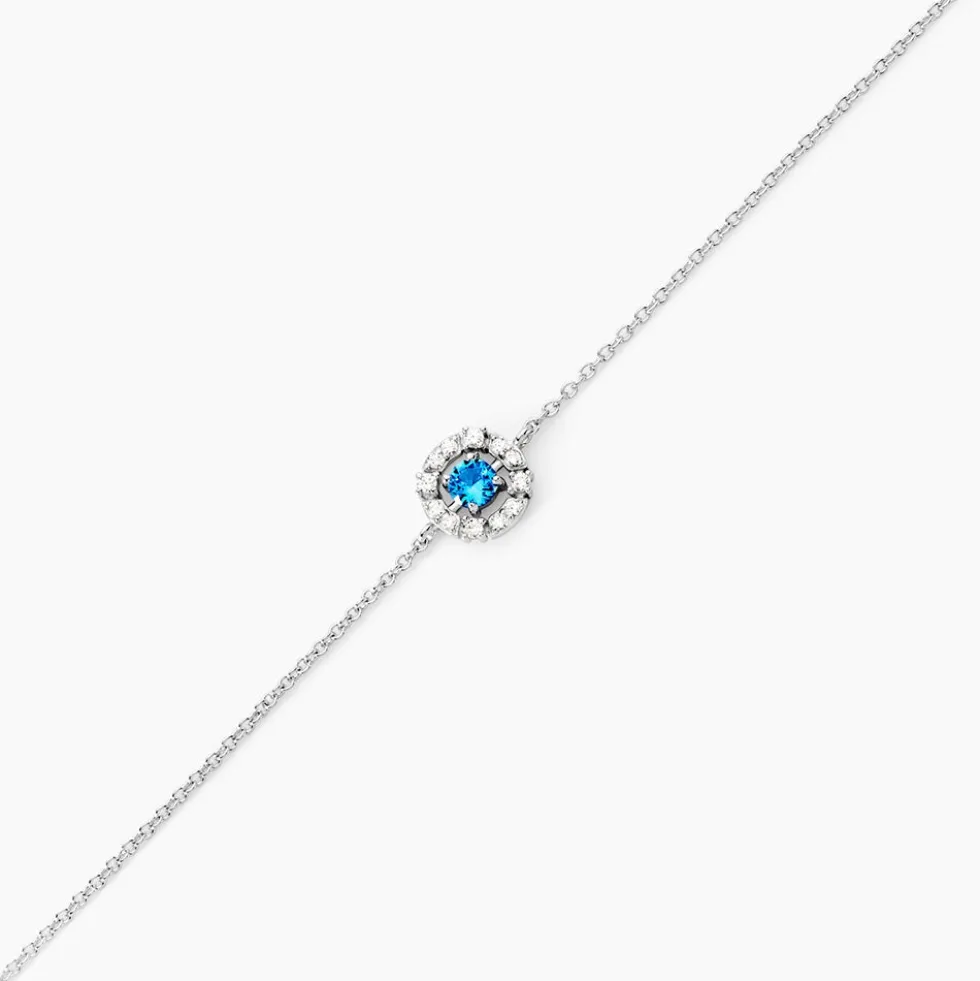 Bracelet Carren Argent Blanc Oxyde De Zirconium