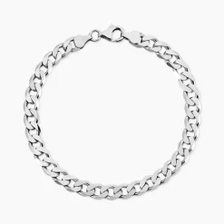Bracelet Casper Maille Gourmette Argent Blanc