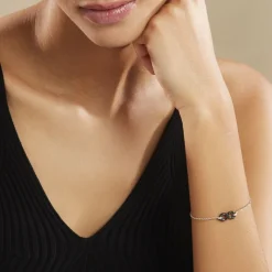 Bracelet Celinia Argent Blanc Céramique Et Oxyde De Zirconium