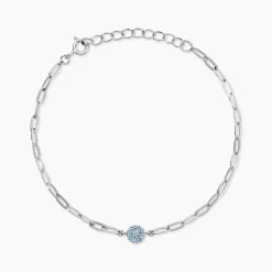 Bracelet Cesarie Argent Blanc Oxyde De Zirconium