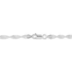 Bracelet Ciana Torsade Diamante Argent Blanc